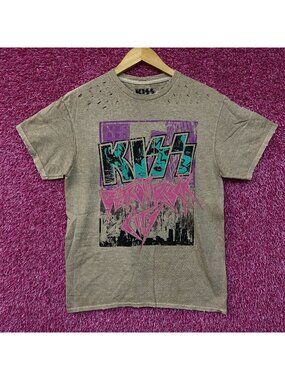 KISS Detroit Rock City Graphic Distressed T-Shirt Small